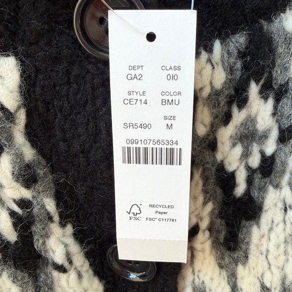 NWT J.Crew fair isle cardigan sweater - Picture 7 of 7